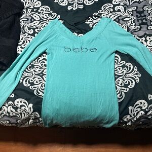Bebe Turquoise Long Sleeve Tee
